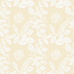 Modern white on cream lace effect wedding background texture. Soft tonal linen openwork block print with subtle hand drawn lattice damask printed fabric backdrop. 