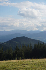 Carpathian Mountains landscape panorama view