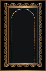 mosque door and window. Muslim islamic prayer mat for prayer. Suitable for greeting card and textile print.