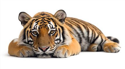 Obraz premium tiger isolated on white background