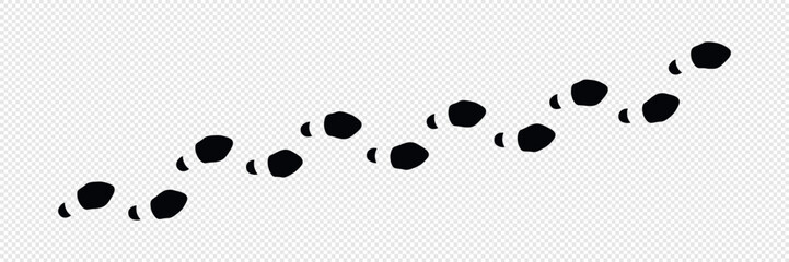 Vector Illustration Sign shoeprints .Track.  shoe vector trail . footprint . track   background . black transparent sign .