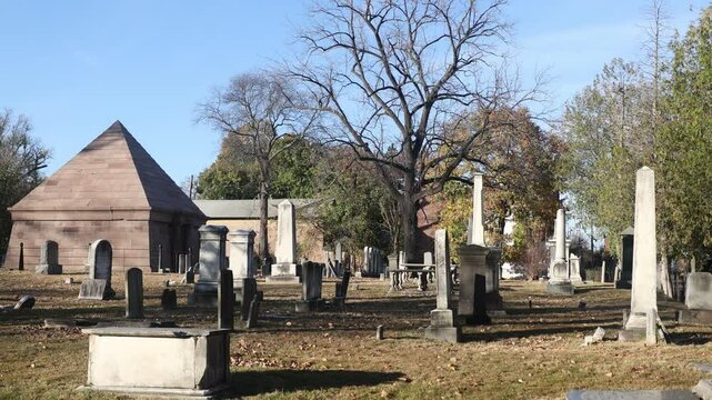 Graveyard Behind Calvary Church in Newburgh, NY at Golden Hour 01