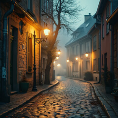 Obraz premium street in the night