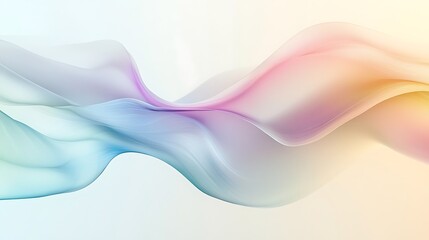Fototapeta premium Flowing Metallic glass Waves in Neon Blue and Pink on Dark Background - Abstract Design Concept
