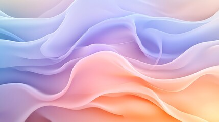 Fototapeta premium Flowing Metallic glass Waves in Neon Blue and Pink on Dark Background - Abstract Design Concept