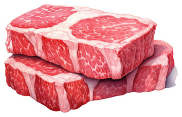 PNG Meat food steak beef, digital paint illustration. 