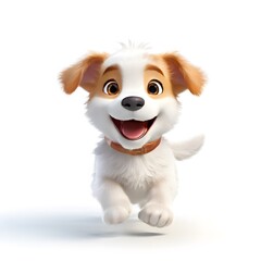 a cute Little figure design happy on a White Background