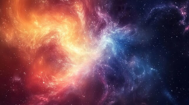 vibrant space abstract background, filled with swirling colors and cosmic patterns, creating a sense of depth and wonder, perfect for imaginative visuals and digital art
