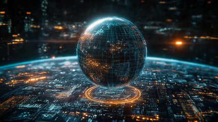 global digital connections, symbolizing the vast reach of the internet and interconnectedness of people and data across the world