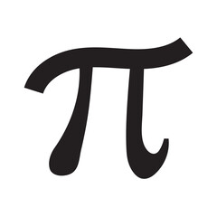 Pi symbol and icon. pi vector illustration.