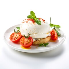 an elegant delicious homemade Food meal isolated on a White background