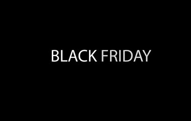 Black Friday sale graphic sign on black blackground