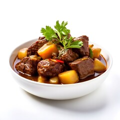 an elegant delicious homemade Food meal isolated on a White background