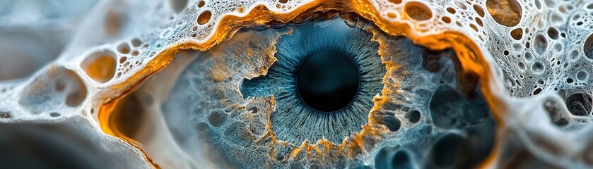 Explore the intricate beauty of the eye's unique structure through stunning microphotography