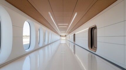 Obraz premium Futuristic Transportation Pod Interior Design