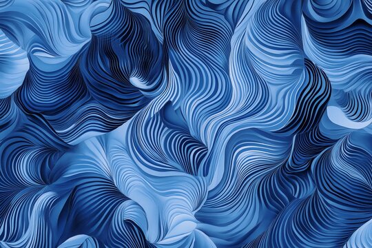 Texture g&eacute;om&eacute;trique en d&eacute;grad&eacute; de bleu avec motif ondul&eacute; en relief.