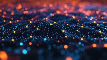 Abstract Neural Network Visualization in Vibrant Colors