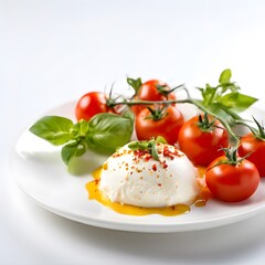 an elegant delicious homemade Food meal isolated on a White background