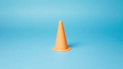 Fototapeta premium Traffic Cone Isolated on Simple Background