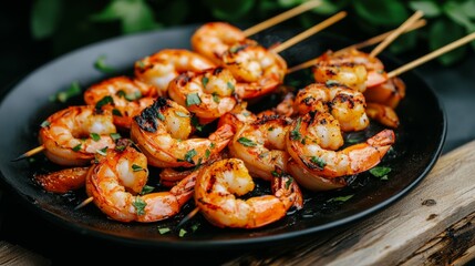 Grilled Shrimp Skewers with Fresh Herbs