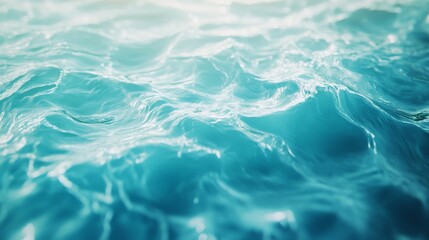Close-Up of Rippling Ocean Water with Sunlight Reflection