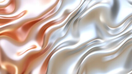Fototapeta premium Abstract Draped Fabric with Copper and Silver Tones
