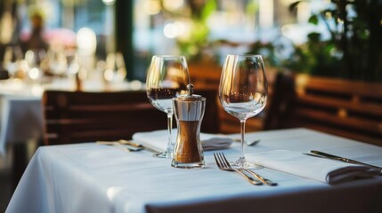 Elegant menu design displayed on a rustic wooden restaurant table, showcasing a blend of culinary art and inviting ambiance