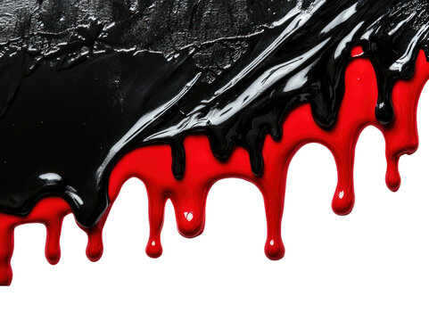 PNG Black and red drip melted border drips beverage weaponry.