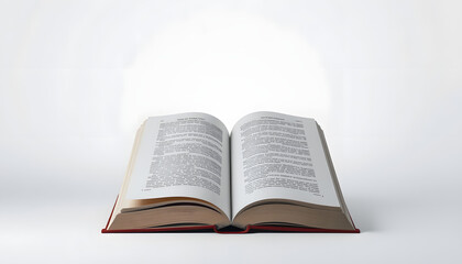 Obraz premium Open book magic on white isolated with white highlights, png