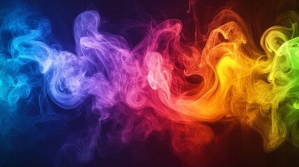 Abstract Swirling Smoke in Vibrant Colors