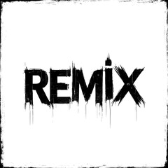 Graffiti style typography in black & white. Background removed, png 