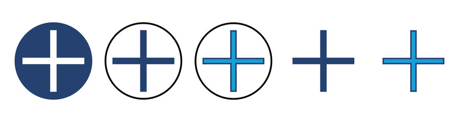 Obraz premium Plus Icon vector. Add plus icon