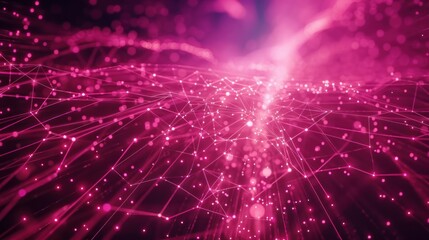 Obraz premium Abstract Pink Network
