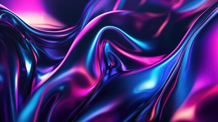 Obraz premium Abstract Swirling Blue and Pink Liquid with Glowing Highlights