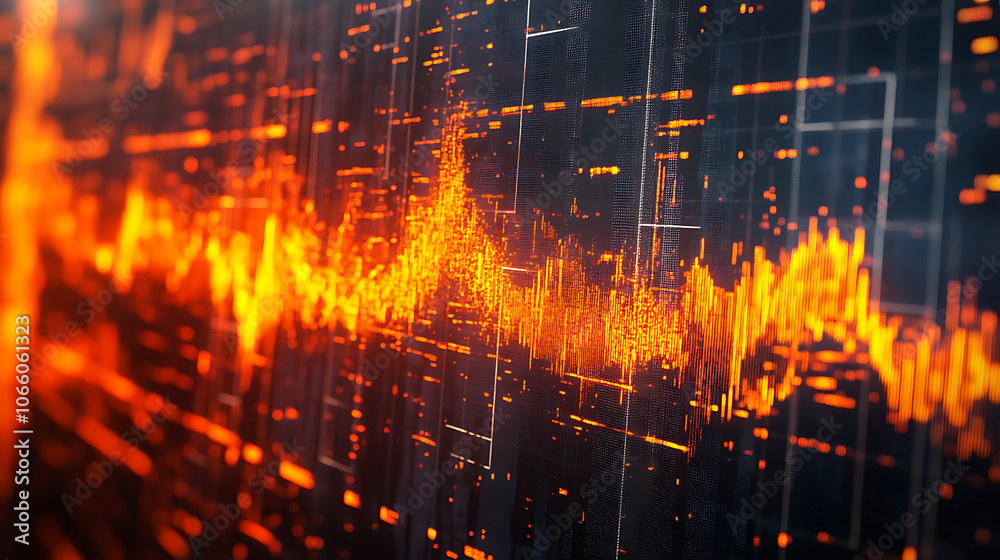 Poster Seismograph displaying vivid earthquake data with precision and clarity