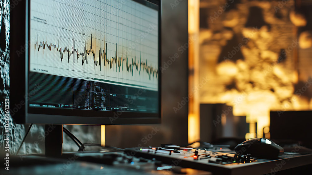 Aufkleber seismograph displaying earthquake data with precision and clarity