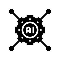 artificial intelligence glyph icon