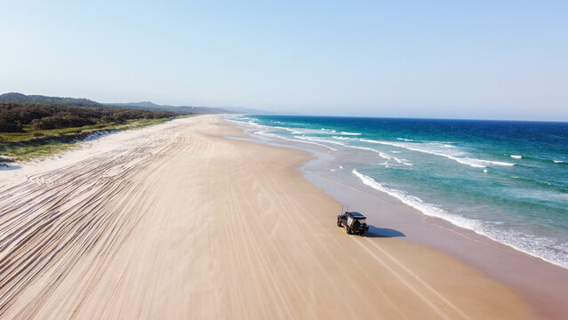 Beach camping in a 4wd