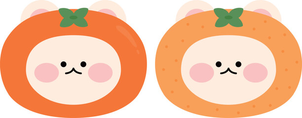 Tangerine and persimmon characters