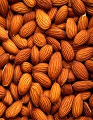 Fototapeta premium Almendras peladas textura ocupando toda la foto