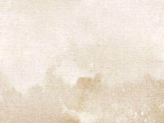 A soft sepia and beige backdrop enhanced by a bold stroke of white paint, creating a visually appealing composition. Watercolor on pape