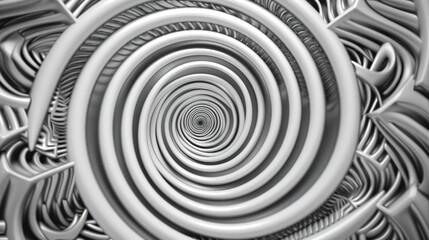 Obraz premium White Spiral Lines Texture 3D Background - a sleek and modern visual. The spiral lines create a dynamic and textured atmosphere.