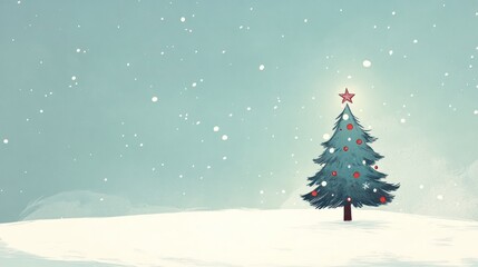 Obraz premium Christmas Tree Card Design