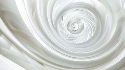 Fototapeta premium White Spiral Lines Texture 3D Background - a sleek and modern visual. The spiral lines create a dynamic and textured atmosphere.