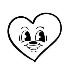 Emotion Retro Groovy Heart