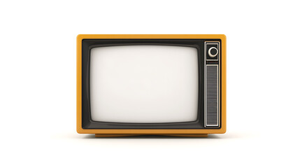 Isolated on a white background, a realistic LCD TV displays a blank screen, 4K TV mock-up, flat screen LCD, plasma