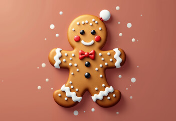 gingerbread man on white