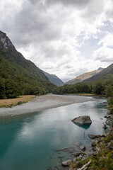 Views along Wanaka river during an adventurous jet boat cruise.