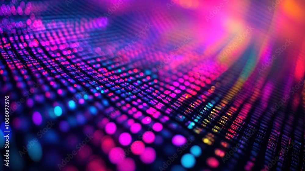 Poster Abstract Colorful Bokeh Lights on a Dark Surface