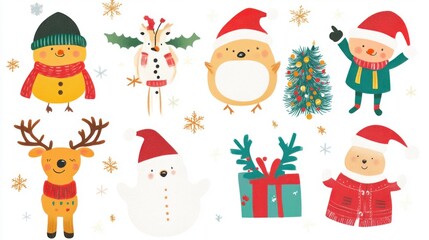 Fototapeta premium set of christmas icons